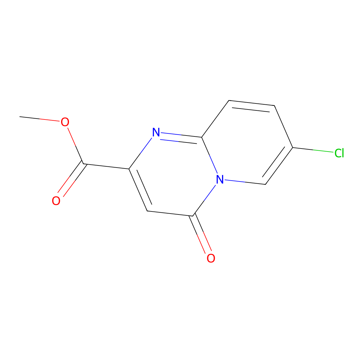 Methyl 7-chloro-4-oxo-4H-pyrido[1,2-a]pyrimidine-2-carboxylate molecular structure, CAS 1589518-29-5