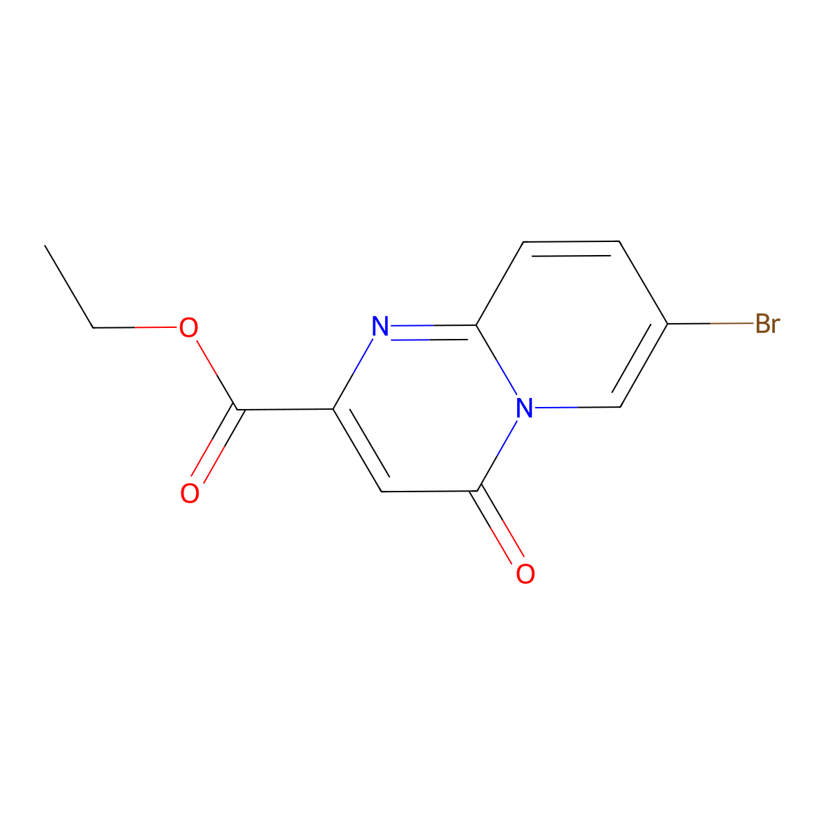 ethyl 7-bromo-4-oxo-4H-pyrido[1,2-a]pyrimidine-2-carboxylate molecular structure, CAS 1589518-39-7