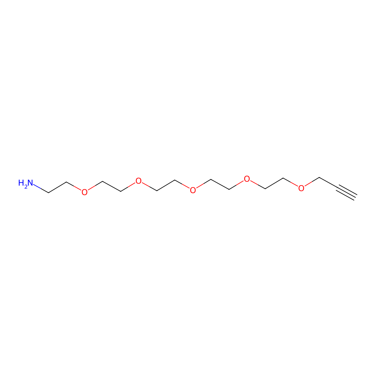 Propargyl-PEG5-amine molecular structure, CAS 1589522-46-2