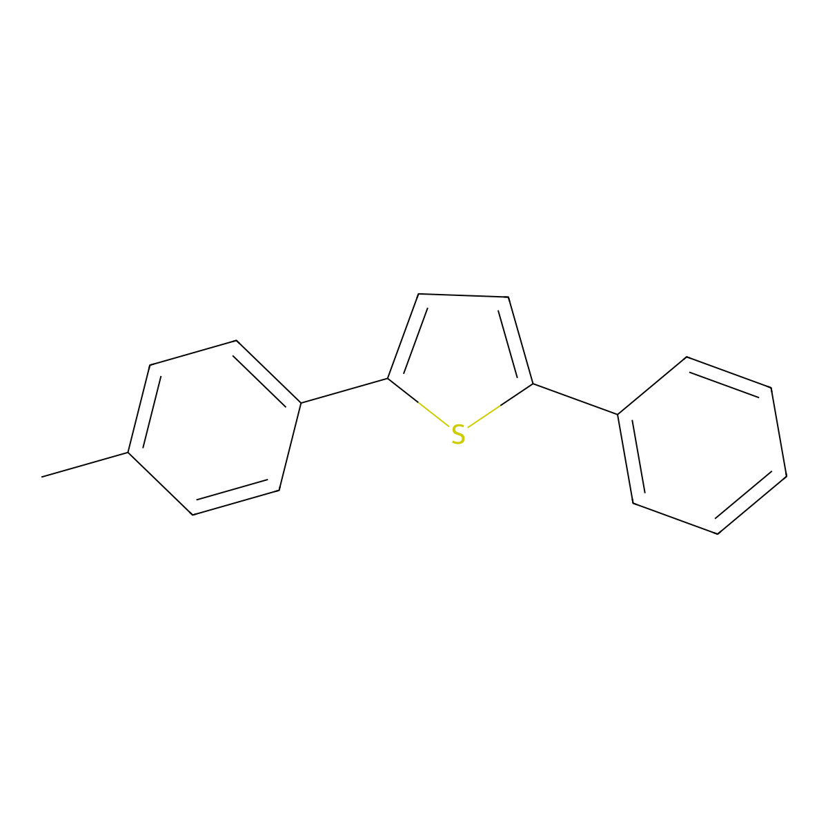 2-(4-Methylphenyl)-5-phenylthiophene molecular structure, CAS 158954-03-1
