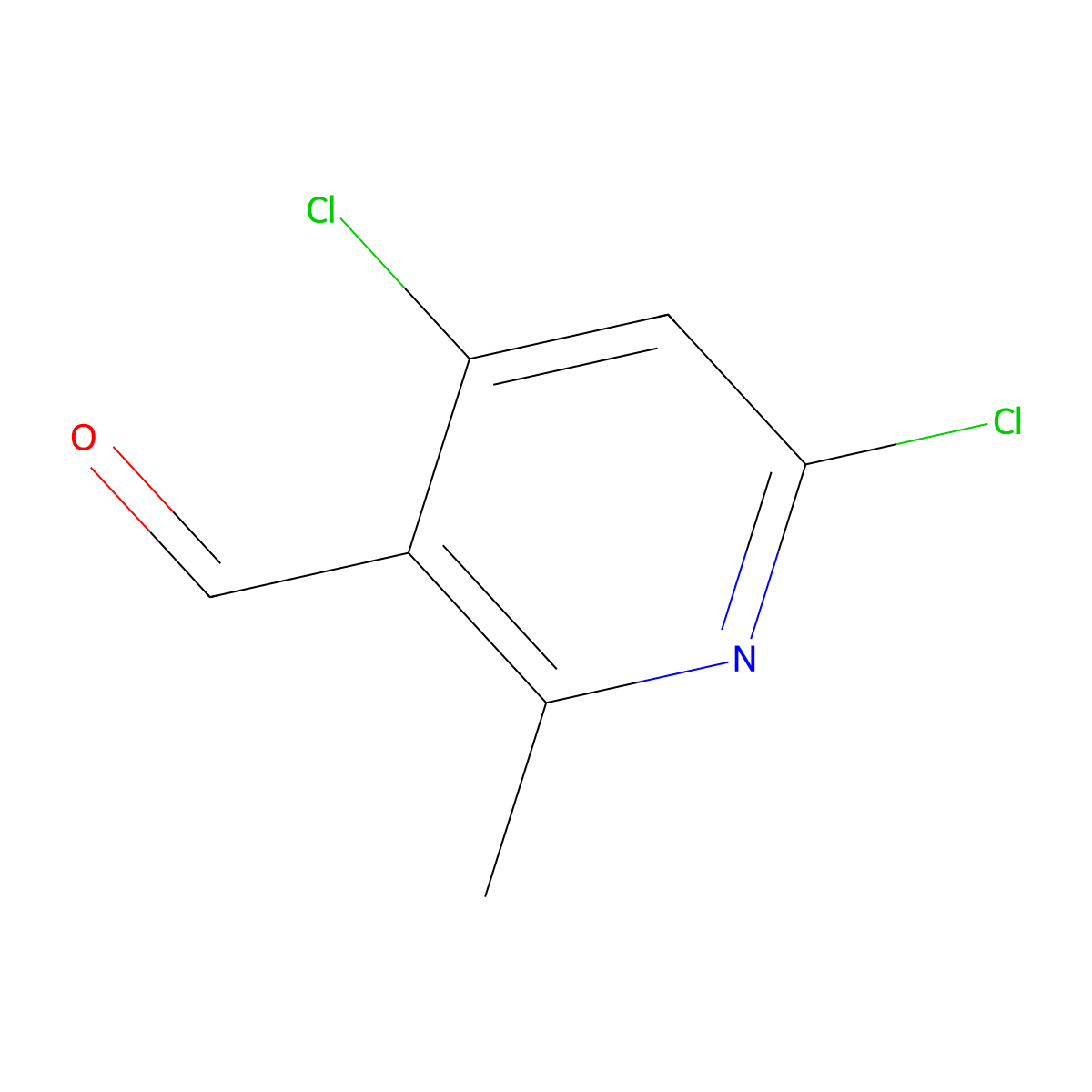 4,6-Dichloro-2-methylnicotinaldehyde molecular structure, CAS 1589540-62-4