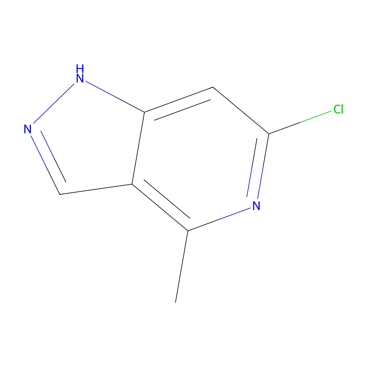 6-chloro-4-methyl-1H-pyrazolo[4,3-c]pyridine molecular structure, CAS 1589540-63-5