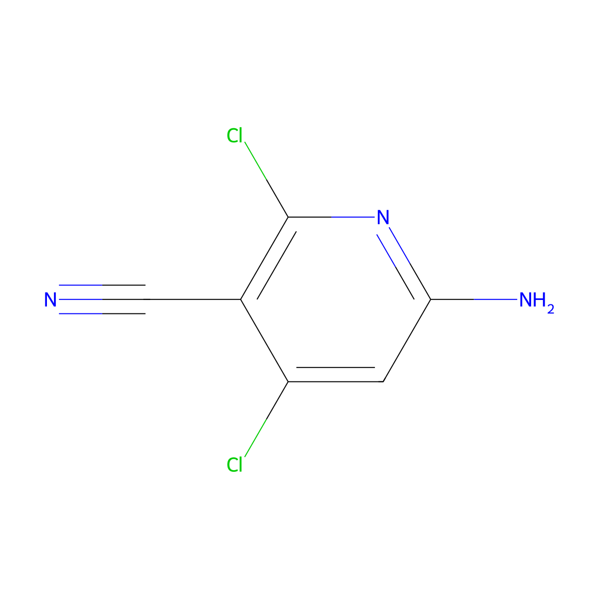 6-Amino-2,4-dichloronicotinonitrile molecular structure, CAS 1589541-56-9