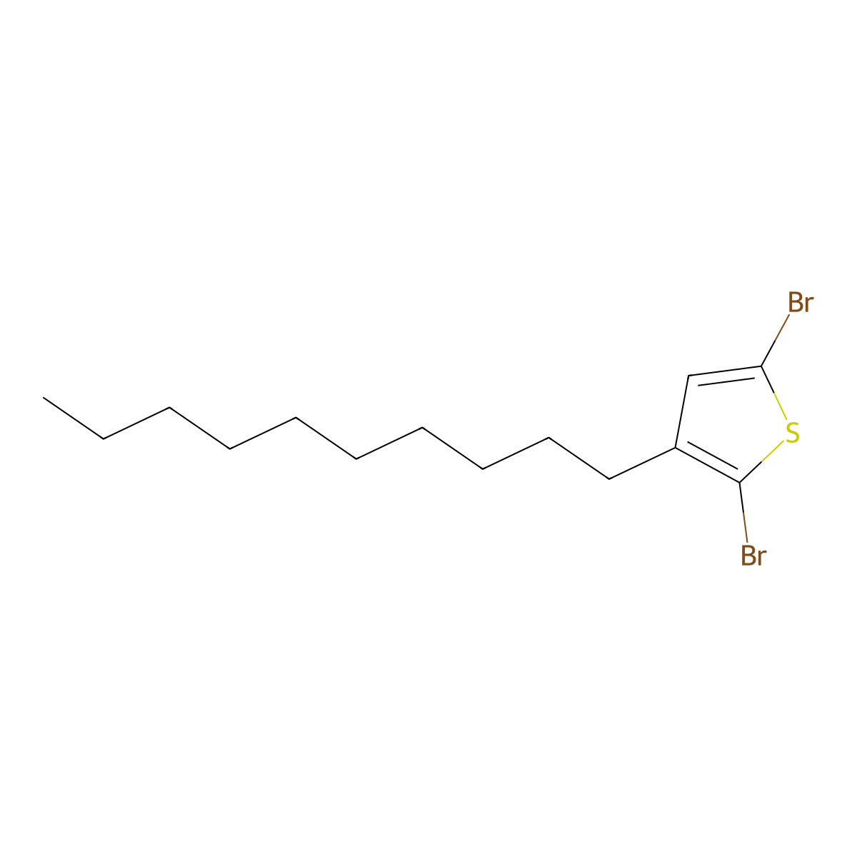 2,5-Dibromo-3-decylthiophene molecular structure, CAS 158956-23-1