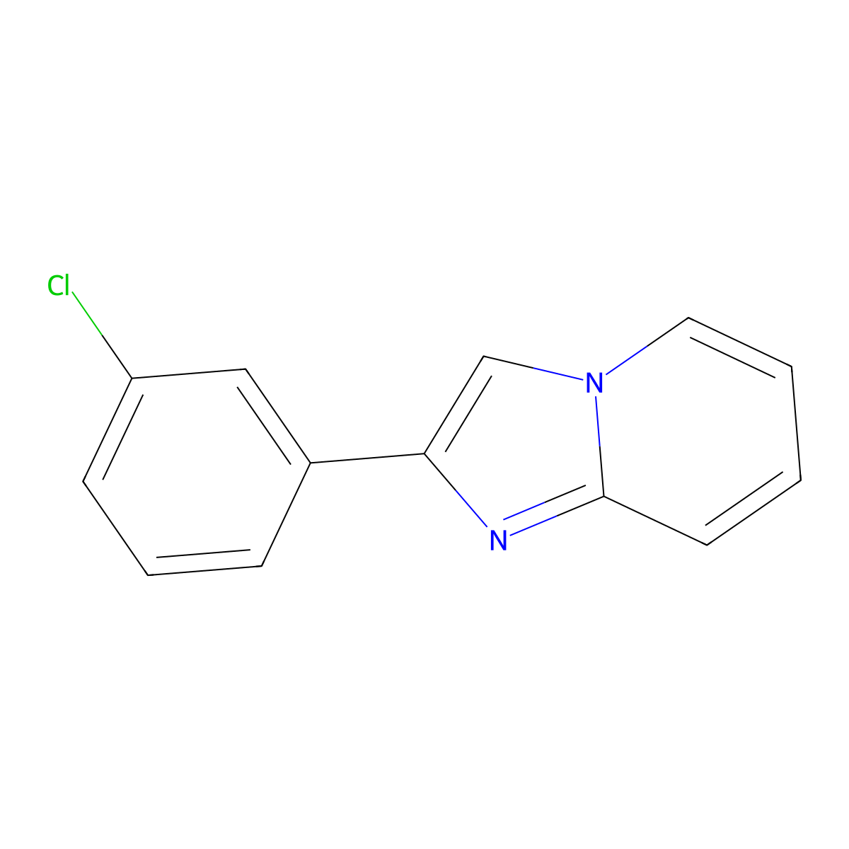 2-(3-Chlorophenyl)imidazo[1,2-a]pyridine molecular structure, CAS 158959-20-7