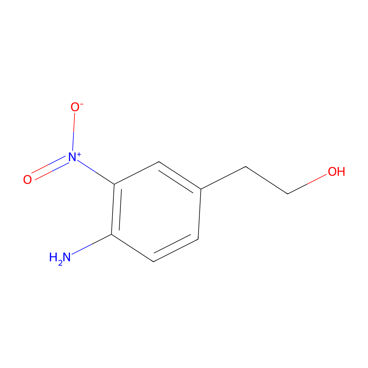 2-(4-Amino-3-nitrophenyl)ethanol molecular structure, CAS 15896-61-4