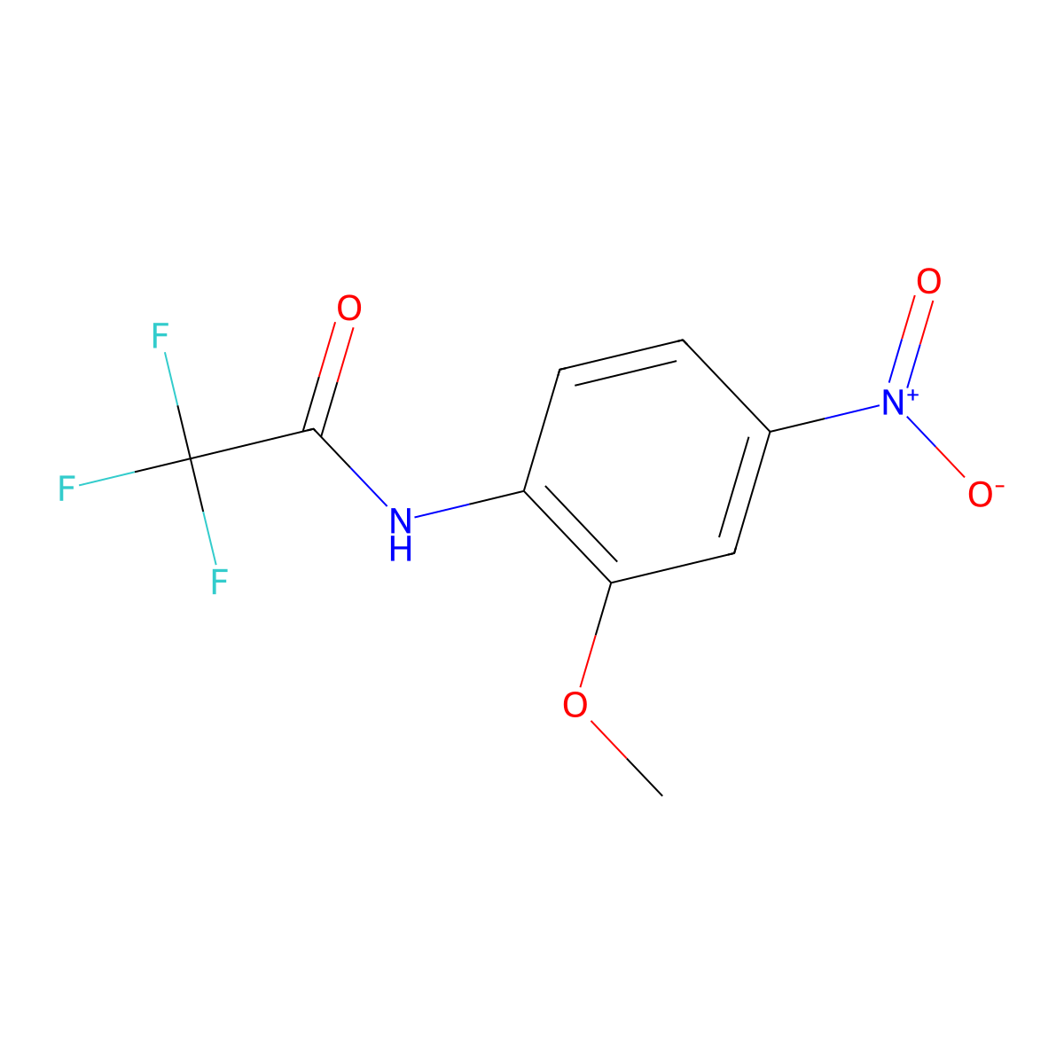 2,2,2-trifluoro-N-(2-methoxy-4-nitrophenyl)acetamide molecular structure, CAS 158977-11-8