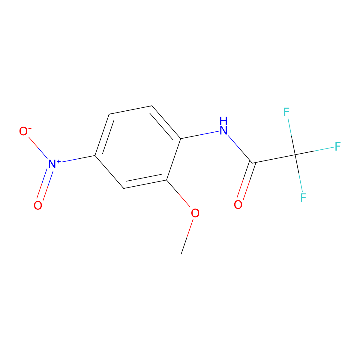 2,2,2-trifluoro-N-(2-methoxy-4-nitrophenyl)acetamide molecular structure, CAS 158977-11-8