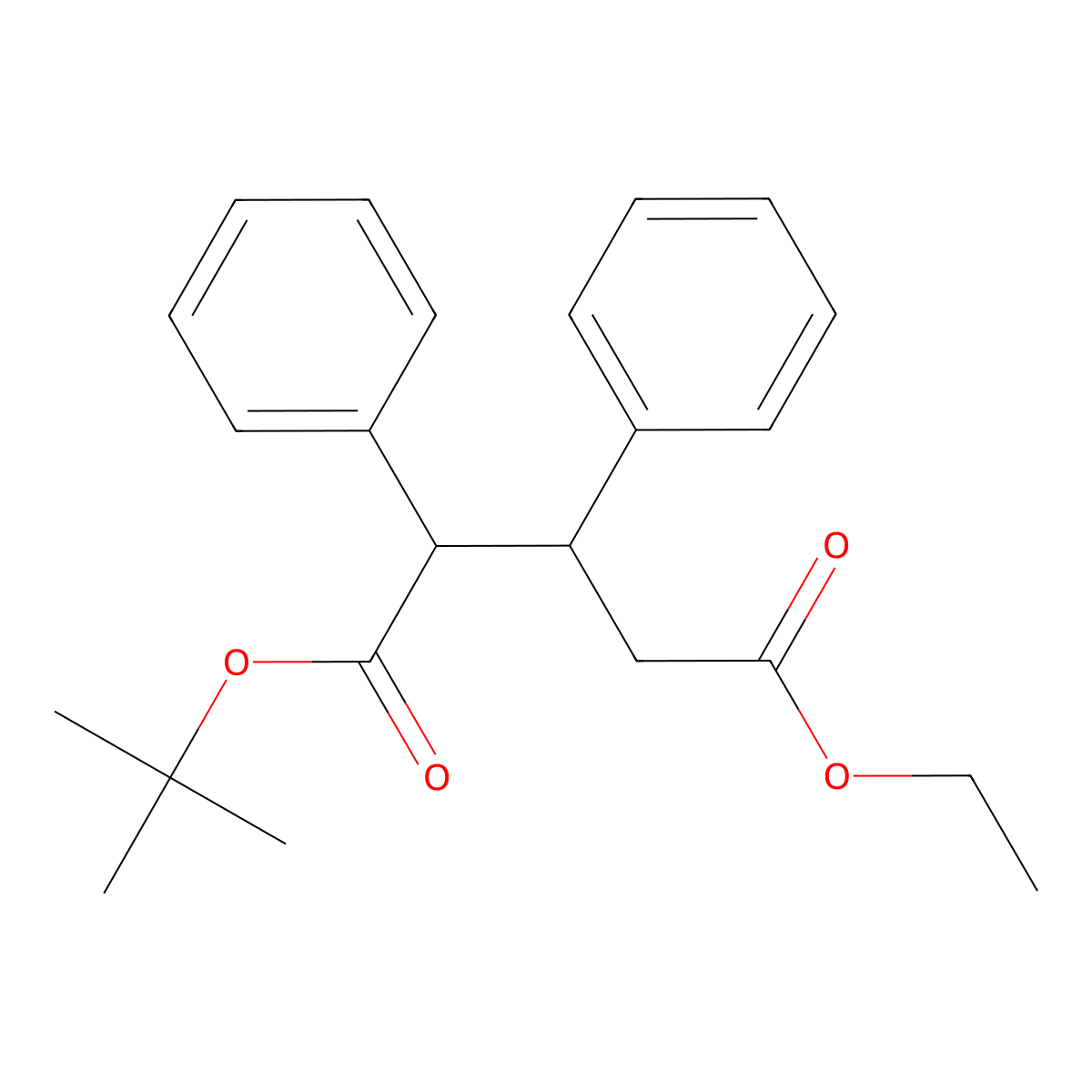 1-(1,1-Dimethylethyl) 5-ethyl 2,3-diphenylpentanedioate molecular structure, CAS 158977-22-1