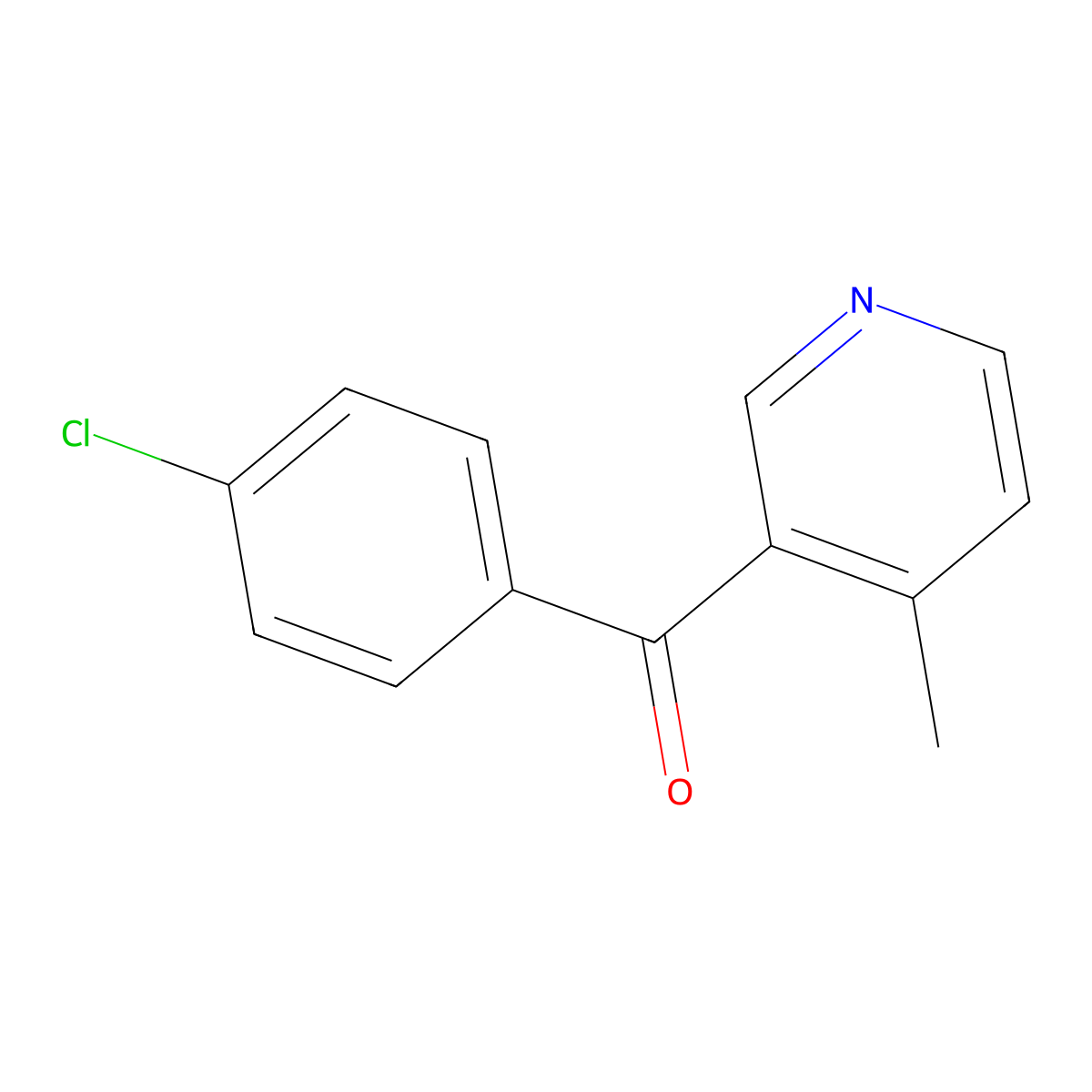 3-(4-Chlorobenzoyl)-4-methylpyridine molecular structure, CAS 158978-16-6
