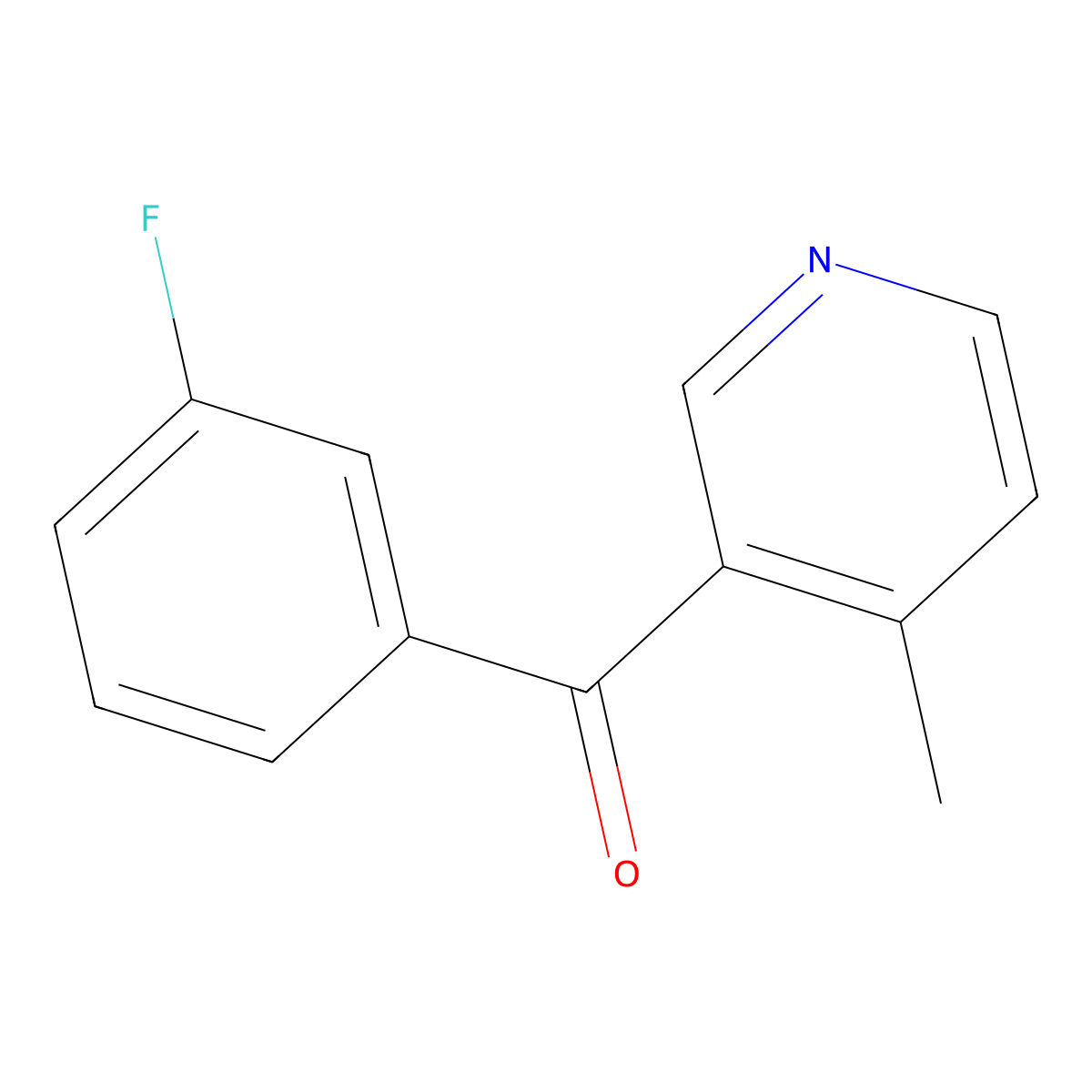 3-(3-Fluorobenzoyl)-4-methylpyridine molecular structure, CAS 158978-25-7