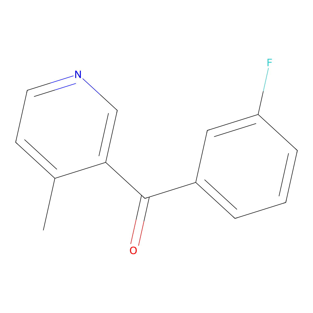 3-(3-Fluorobenzoyl)-4-methylpyridine molecular structure, CAS 158978-25-7