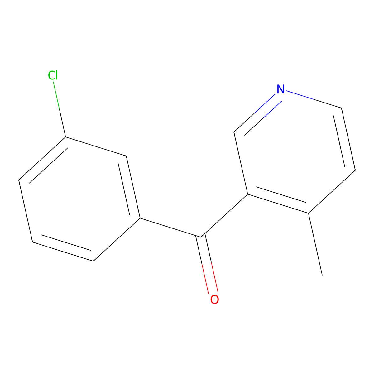 3-(3-Chlorobenzoyl)-4-methylpyridine molecular structure, CAS 158978-30-4