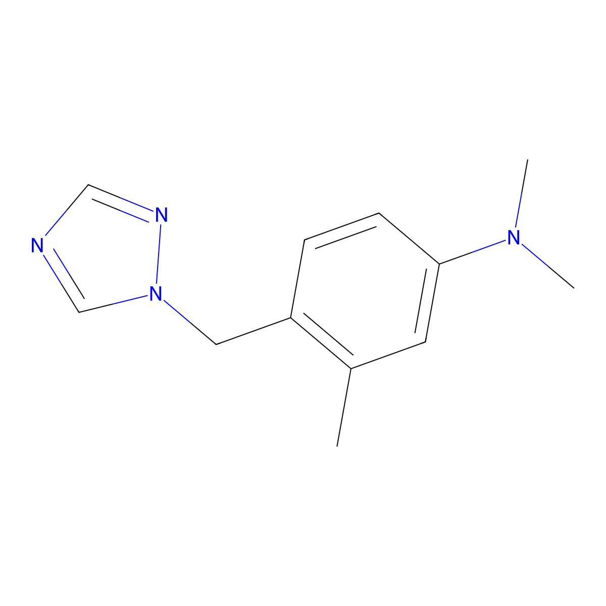 N,N,3-trimethyl-4-(1,2,4-triazol-1-ylmethyl)aniline molecular structure, CAS 158979-44-3