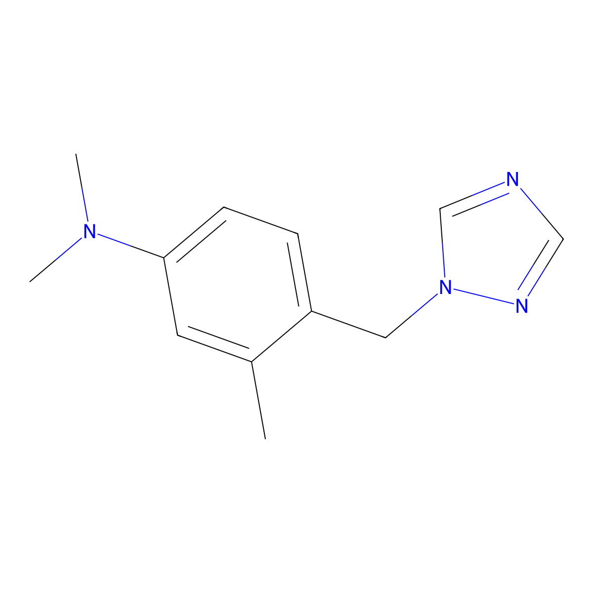 N,N,3-trimethyl-4-(1,2,4-triazol-1-ylmethyl)aniline molecular structure, CAS 158979-44-3