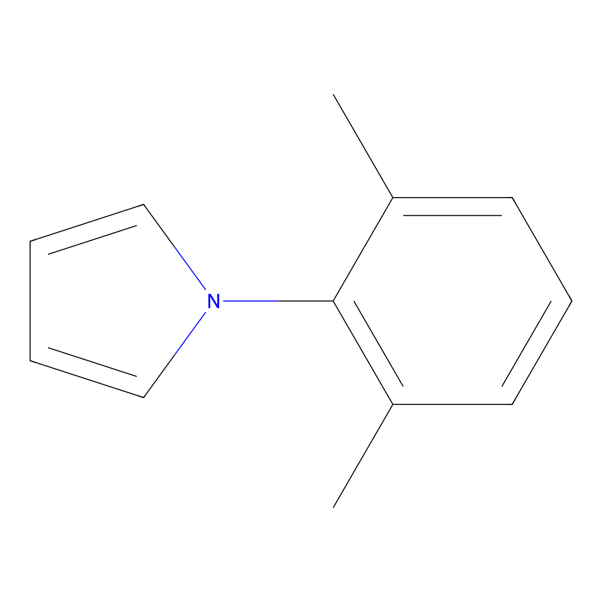 1-(2,6-dimethylphenyl)-1H-pyrrole molecular structure, CAS 15898-23-4