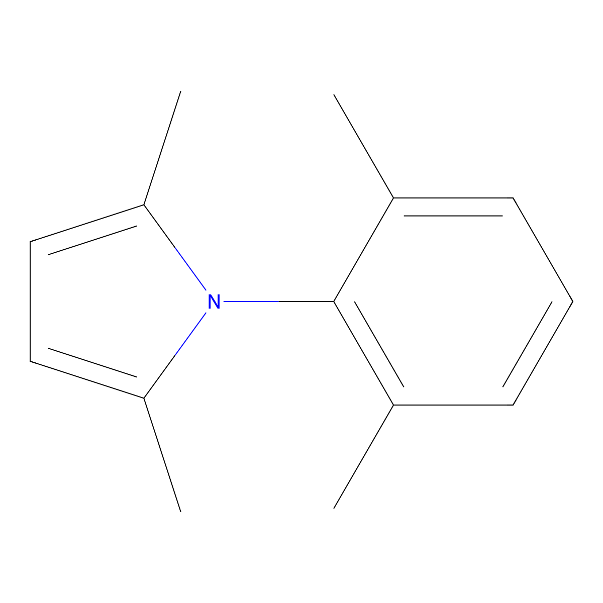 1-(2,6-Dimethylphenyl)-2,5-dimethyl-1H-pyrrole molecular structure, CAS 15898-27-8