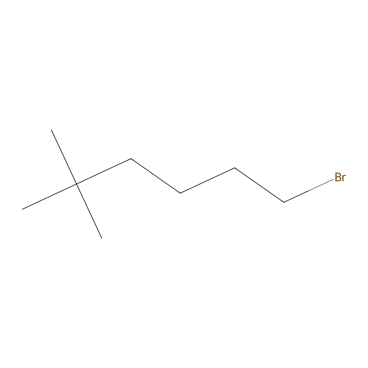 1-Bromo-5,5-dimethylhexane molecular structure, CAS 15898-91-6