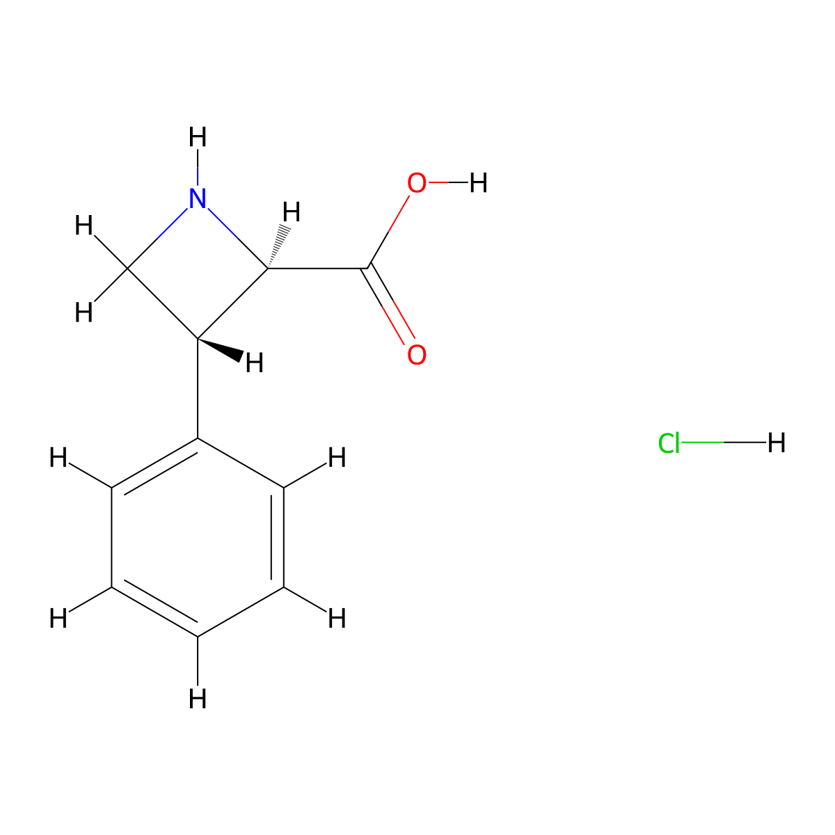 (2R,3R)-3-Phenylazetidine-2-carboxylic acid;hydrochloride molecular structure, CAS 158980-44-0