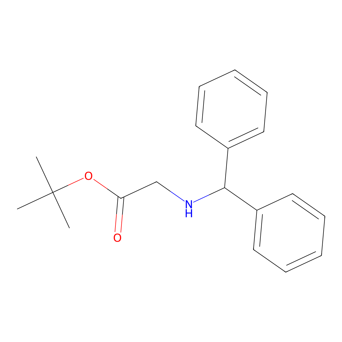 tert-Butyl N-(diphenylmethyl)glycinate molecular structure, CAS 158980-46-2