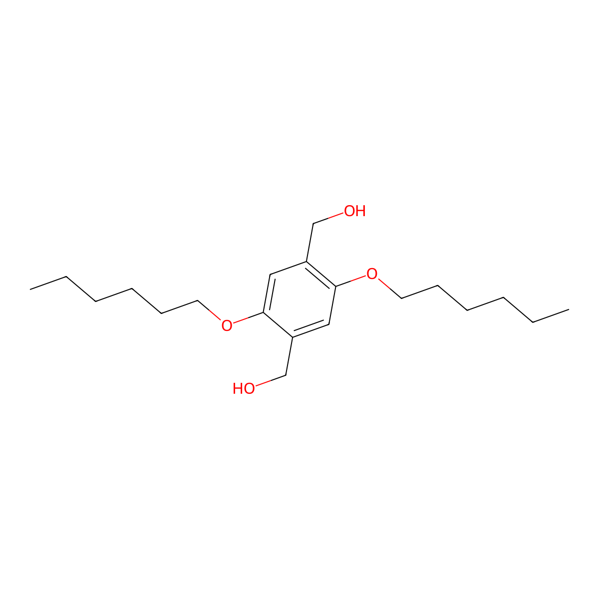 [2,5-Dihexoxy-4-(hydroxymethyl)phenyl]methanol molecular structure, CAS 158982-83-3