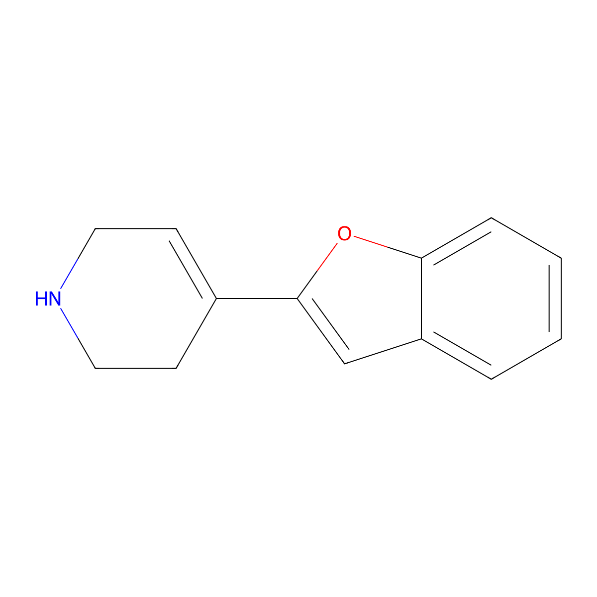 4-(1-Benzofuran-2-yl)-1,2,3,6-tetrahydropyridine molecular structure, CAS 158984-67-9