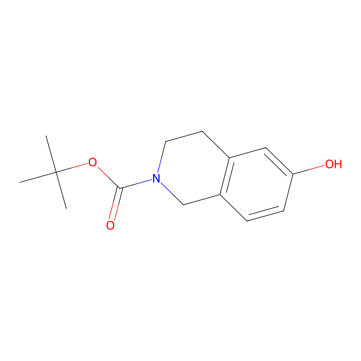 tert-Butyl 6-hydroxy-3,4-dihydroisoquinoline-2(1H)-carboxylate molecular structure, CAS 158984-83-9