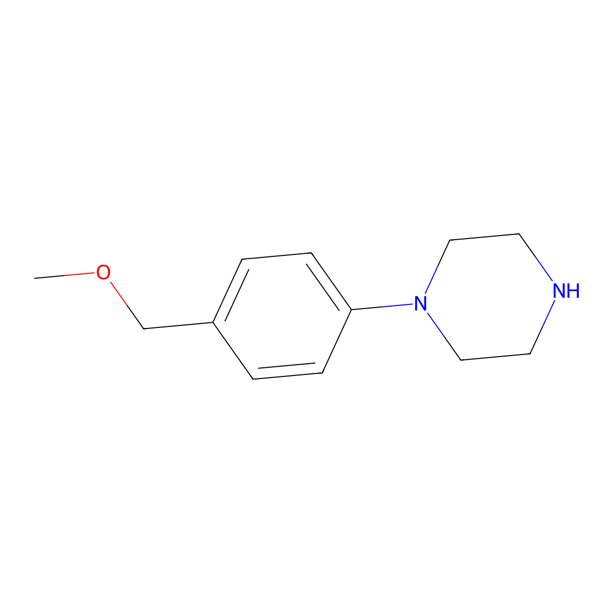 1-[4-(Methoxymethyl)phenyl]piperazine molecular structure, CAS 158985-39-8