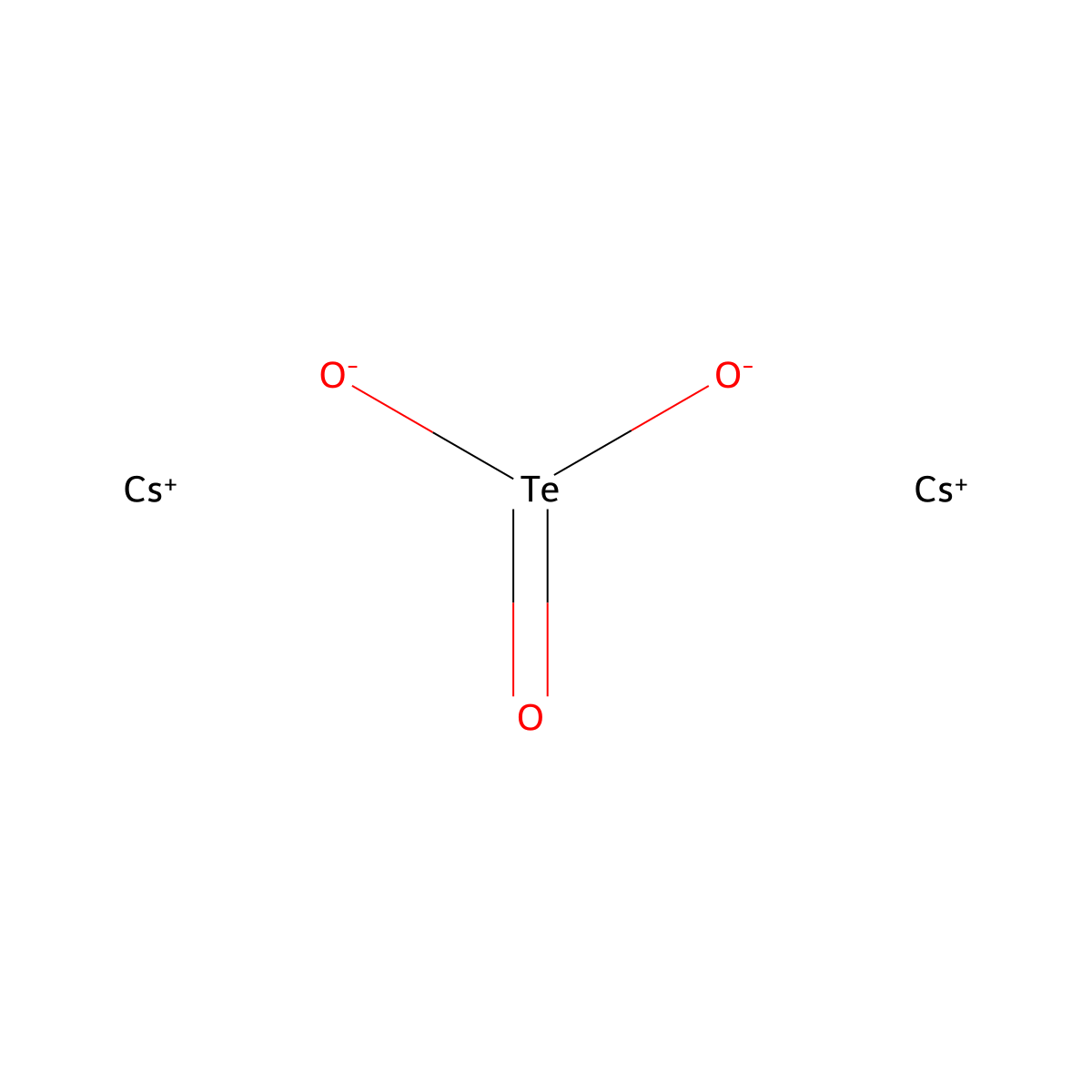 Telluric acid (H2TeO3), cesium salt (1:2) molecular structure, CAS 15899-92-0