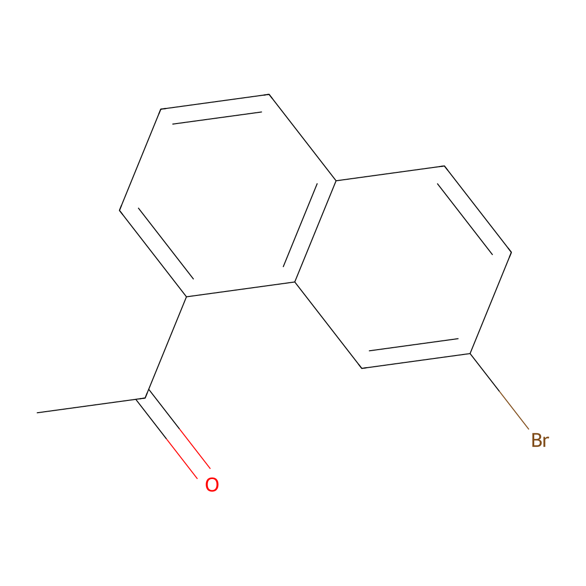 (7-Bromo-1-naphthalenyl)ethanone molecular structure, CAS 1590-24-5