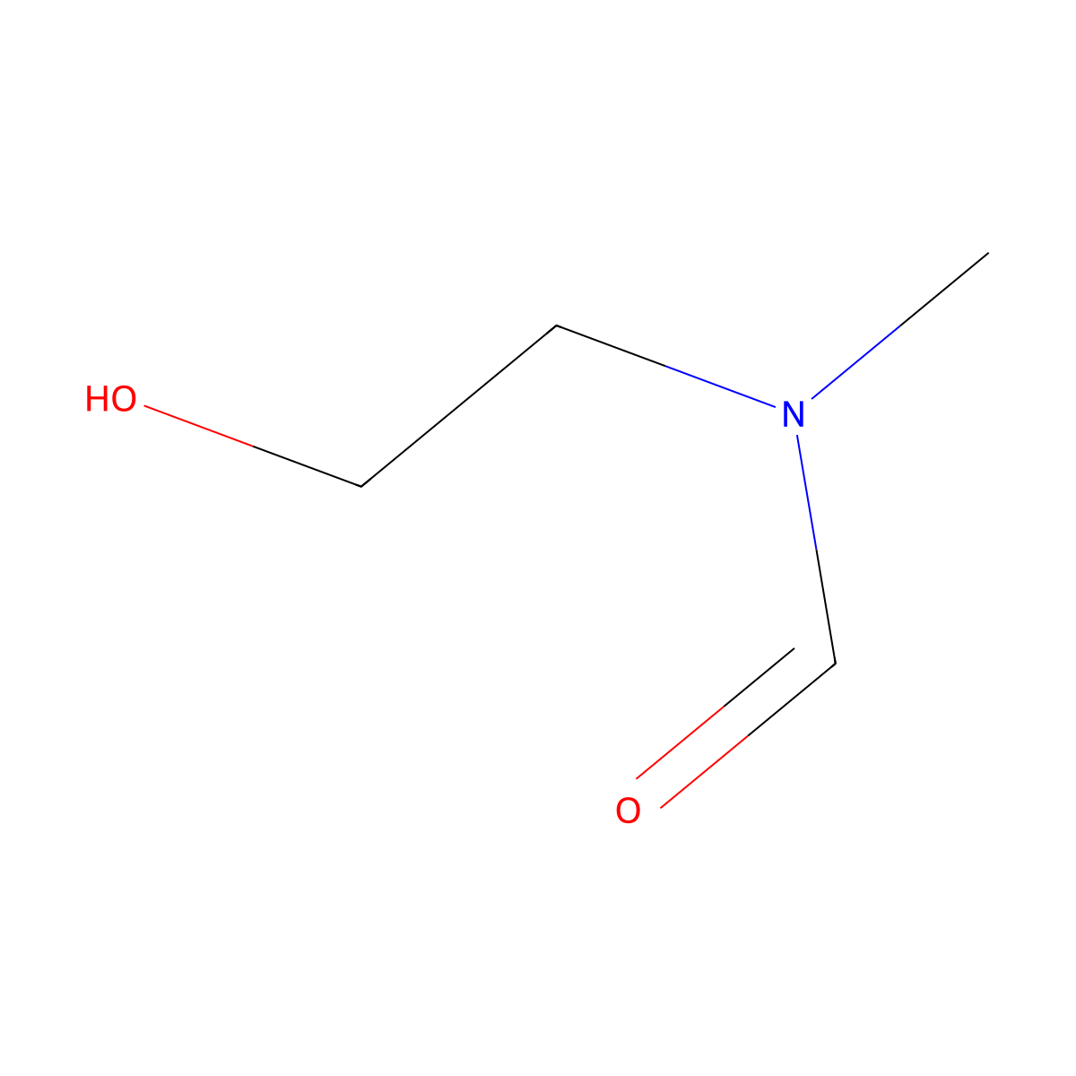 N-(2-Hydroxyethyl)-N-methylformamide molecular structure, CAS 1590-50-7