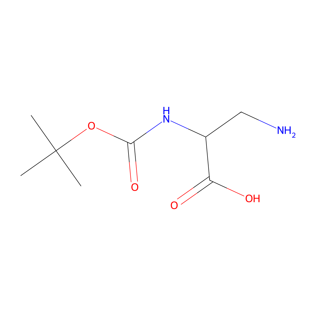 3-Amino-2-{[(tert-butoxy)carbonyl]amino}propanoic acid molecular structure, CAS 159002-17-2