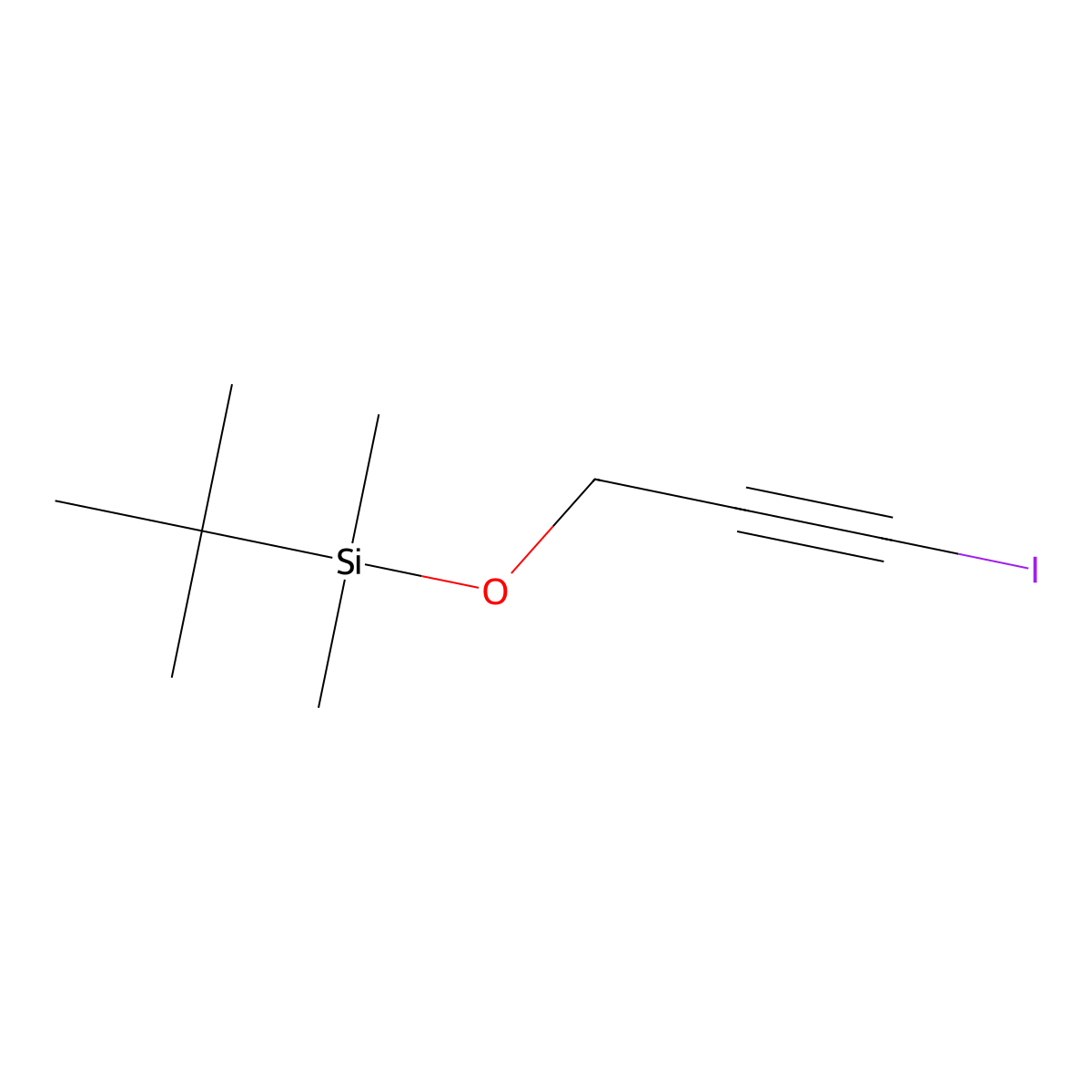 tert-butyl-(3-Iodoprop-2-ynoxy)dimethylsilane molecular structure, CAS 159009-86-6