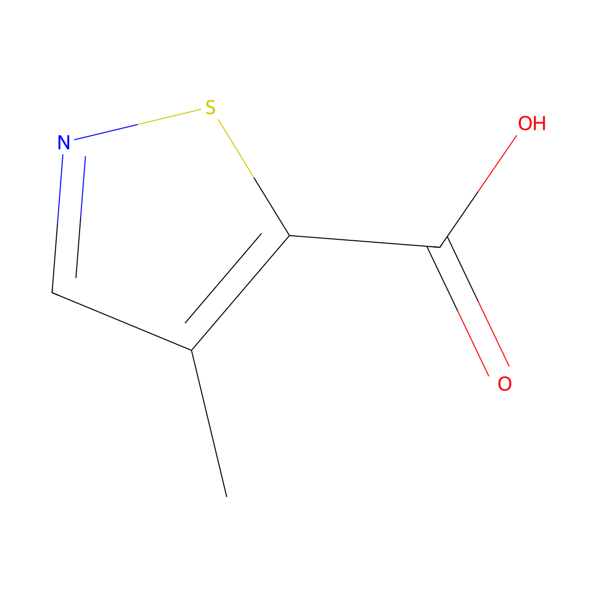 4-Methyl-isothiazole-5-carboxylic acid molecular structure, CAS 15901-61-8