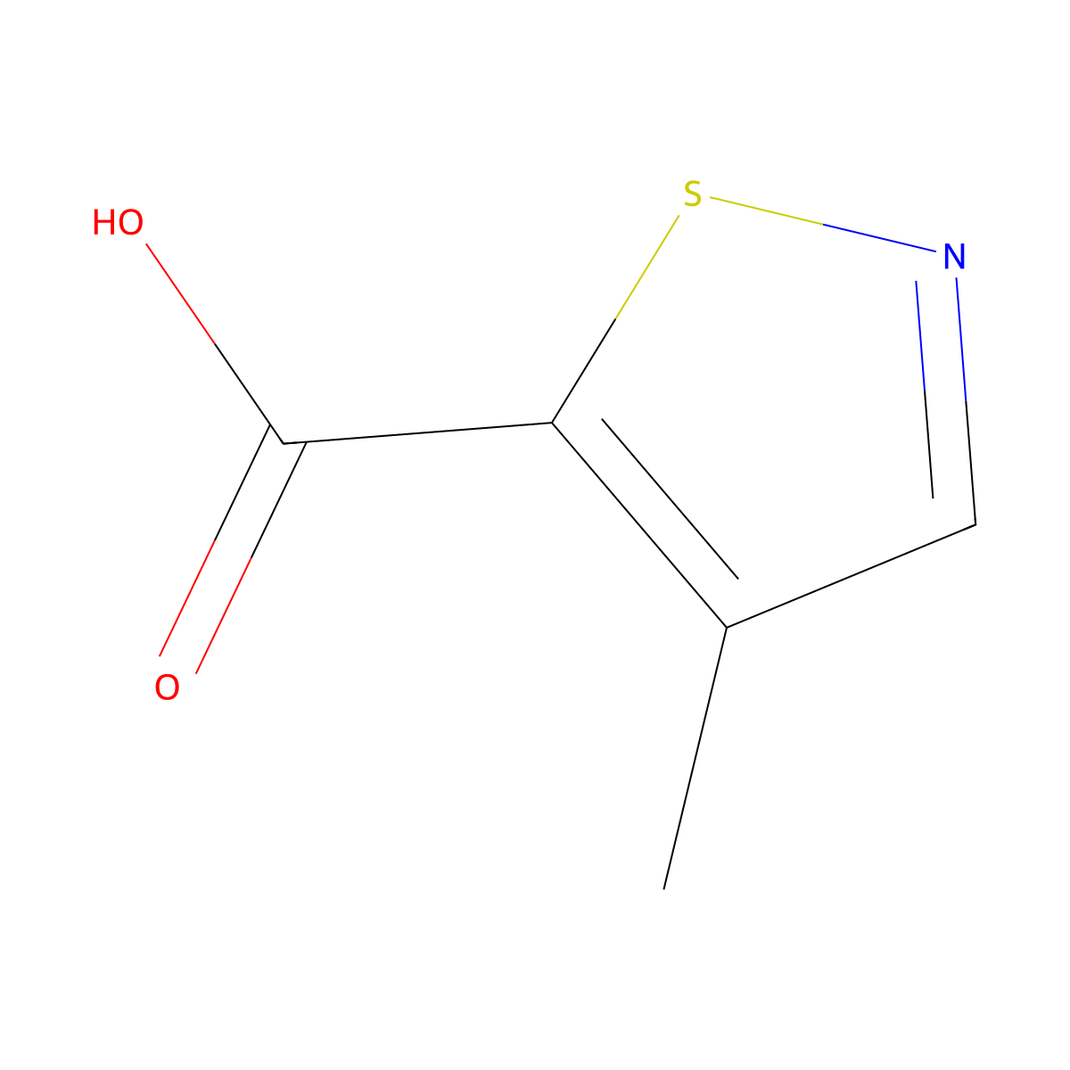 4-Methyl-isothiazole-5-carboxylic acid molecular structure, CAS 15901-61-8