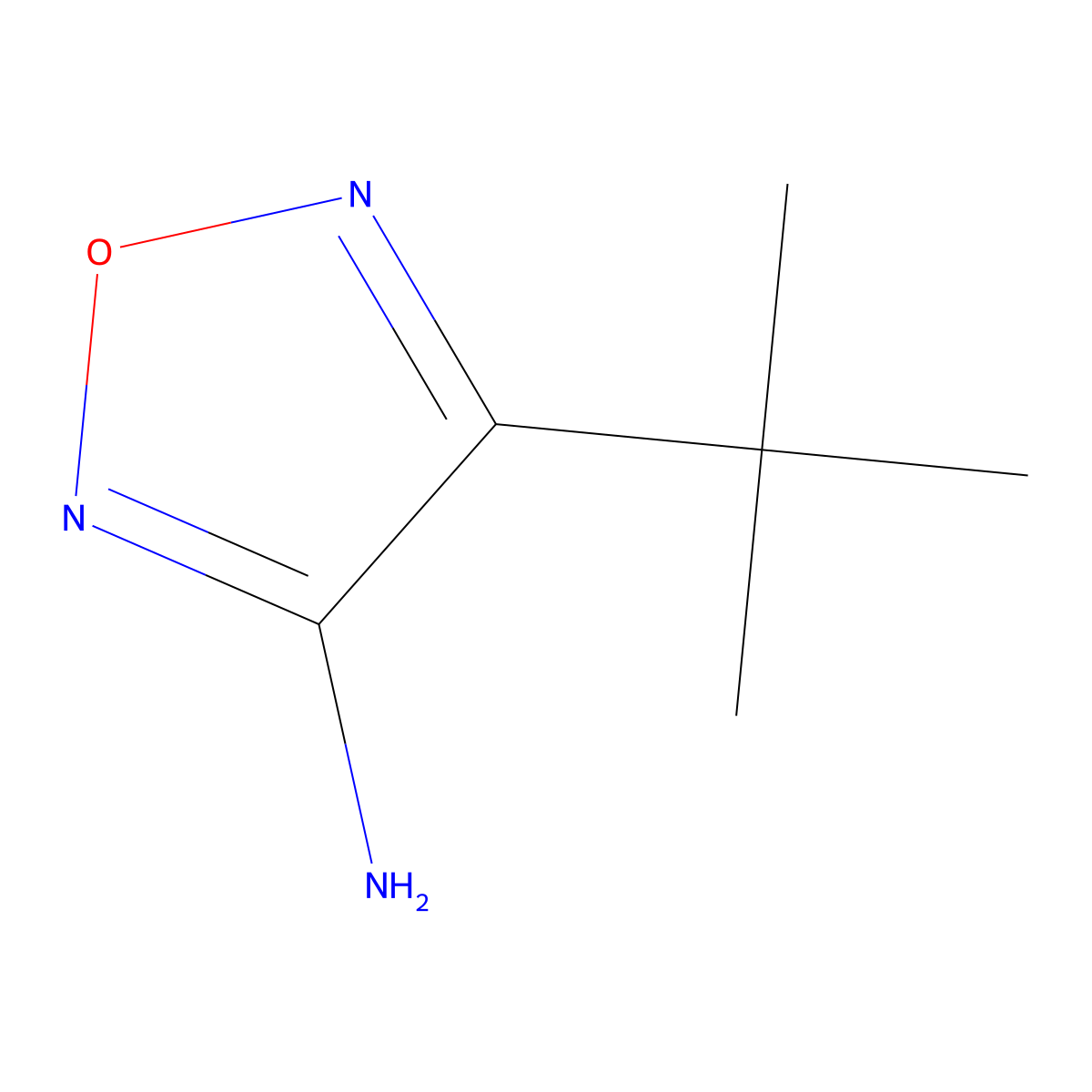 4-Tert-butyl-1,2,5-oxadiazol-3-amine molecular structure, CAS 159013-87-3