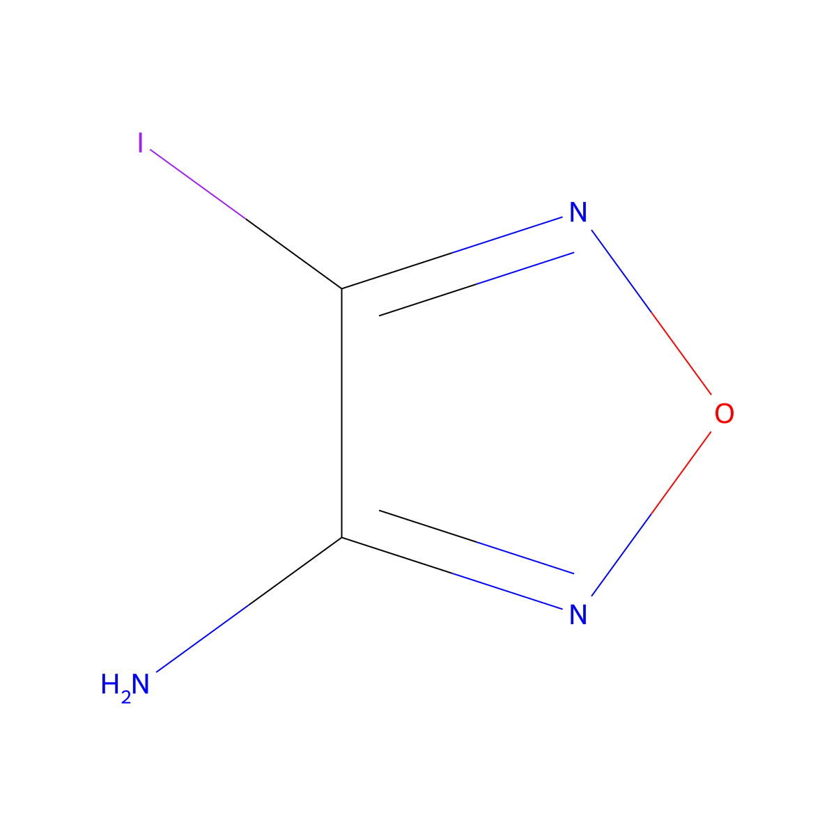 4-Iodo-1,2,5-oxadiazol-3-amine molecular structure, CAS 159013-89-5