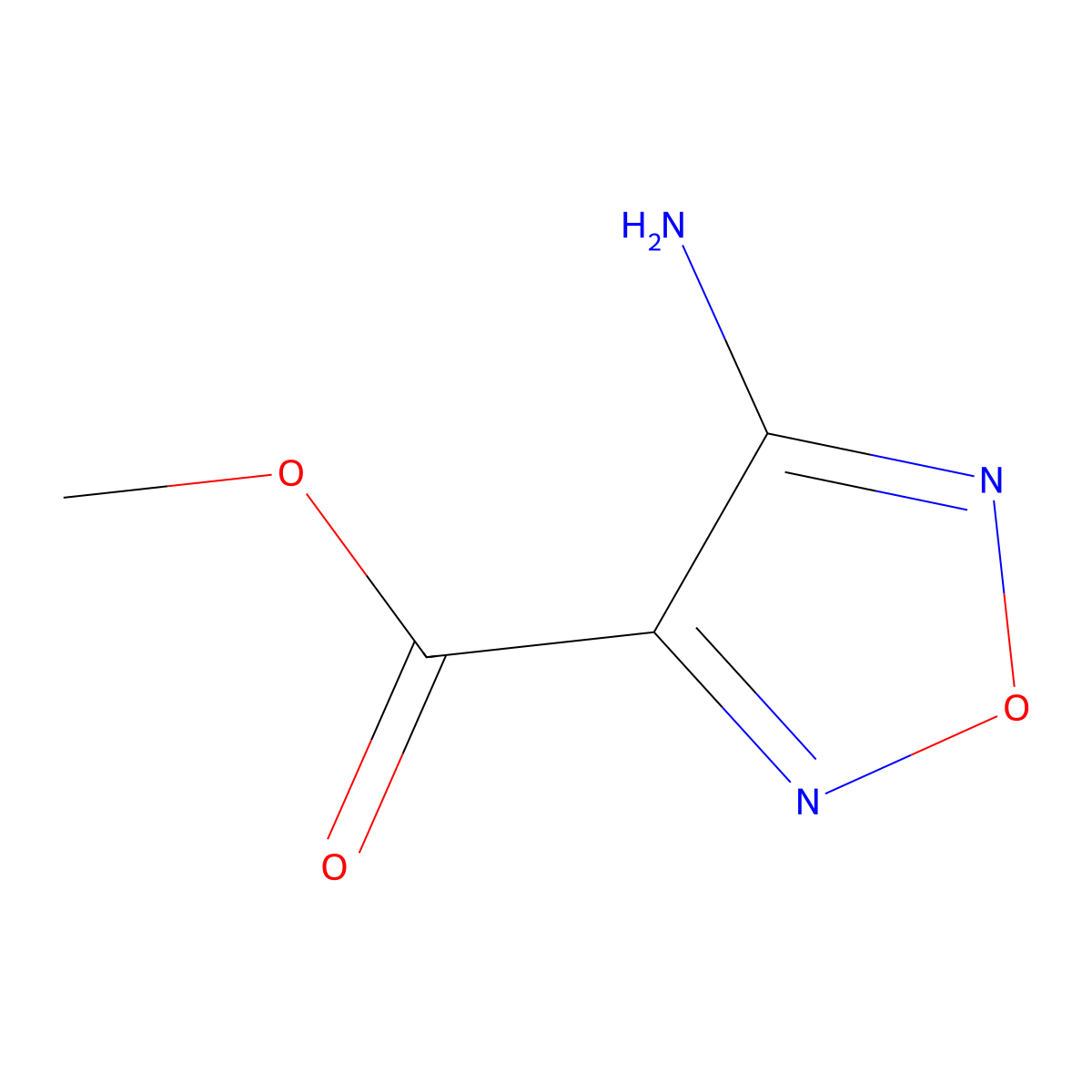 Methyl 4-amino-1,2,5-oxadiazole-3-carboxylate molecular structure, CAS 159013-94-2