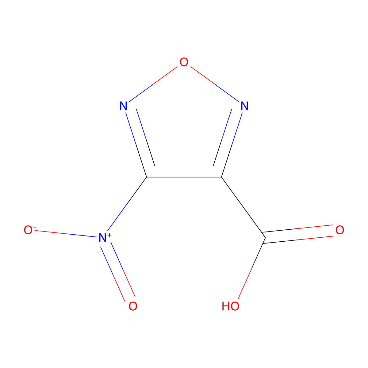 4-Nitro-1,2,5-oxadiazole-3-carboxylic acid molecular structure, CAS 159014-11-6