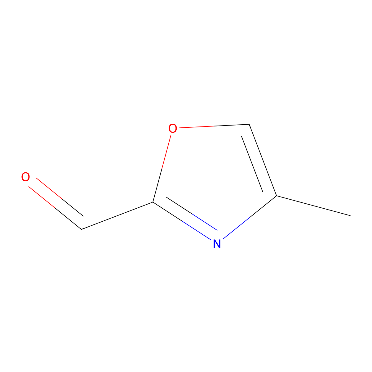 4-Methyl-1,3-oxazole-2-carbaldehyde molecular structure, CAS 159015-07-3