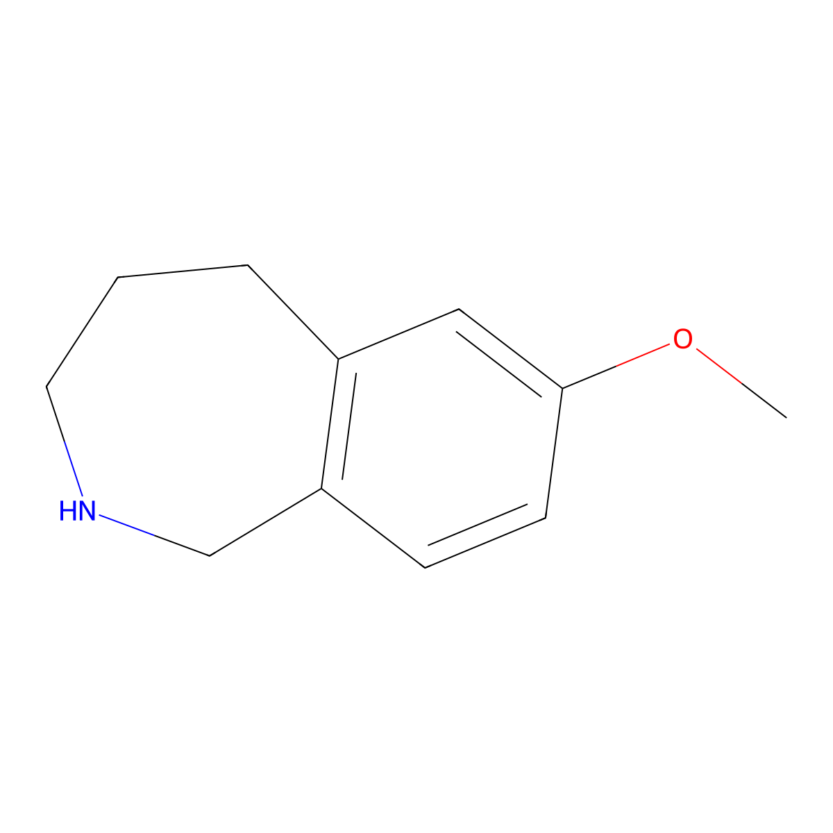 7-Methoxy-2,3,4,5-tetrahydro-1H-benzo[c]azepine molecular structure, CAS 159020-94-7