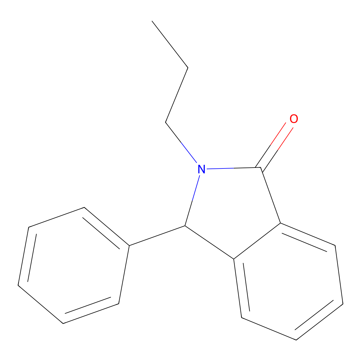 3-phenyl-2-propyl-2,3-dihydro-1H-isoindol-1-one molecular structure, CAS 159022-39-6