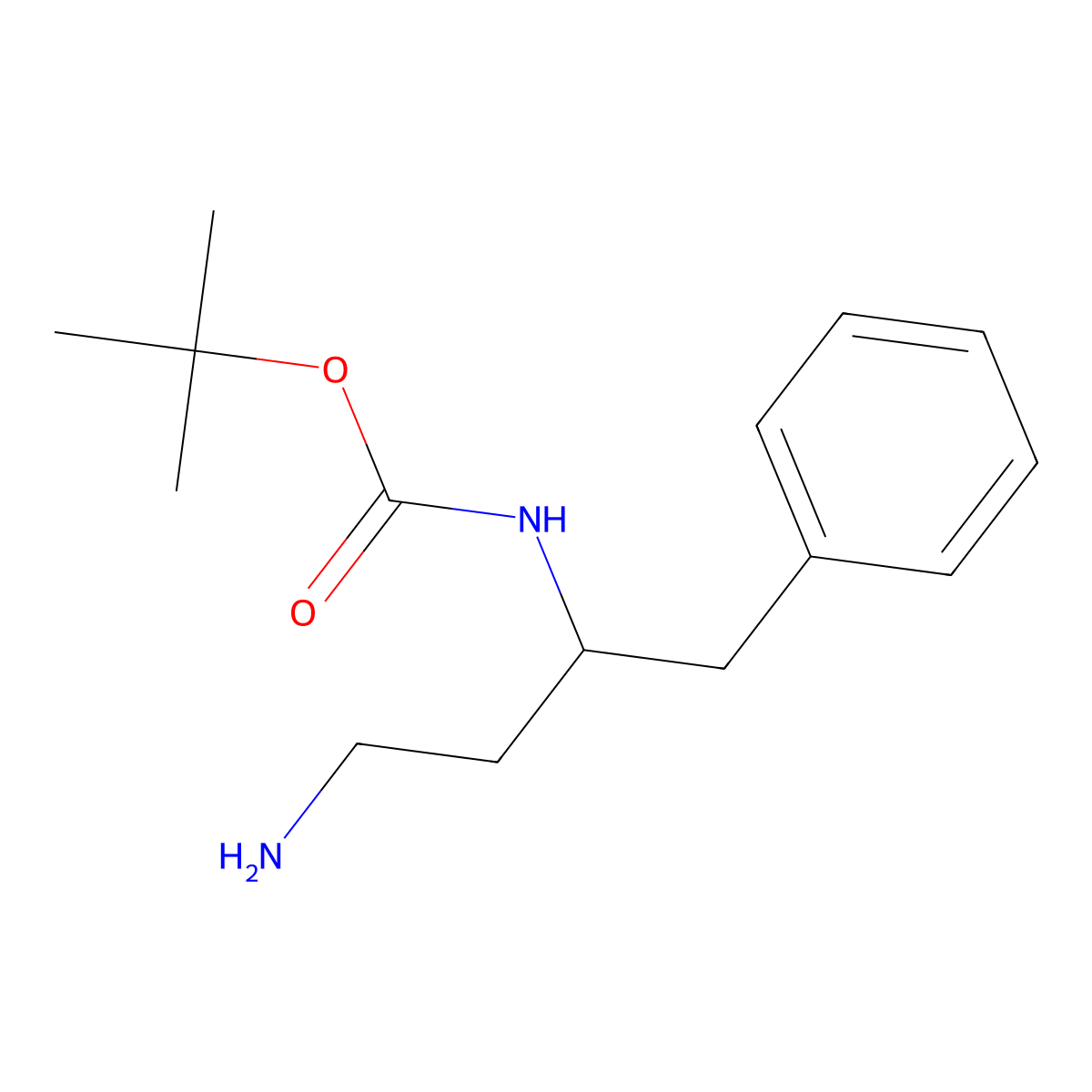 tert-butyl N-(4-amino-1-phenylbutan-2-yl)carbamate molecular structure, CAS 159025-91-9