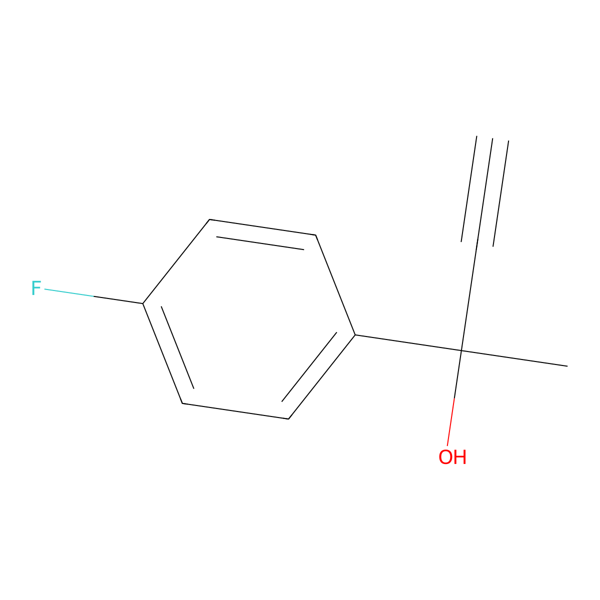 2-(4-Fluorophenyl)-3-butyn-2-ol molecular structure, CAS 159028-51-0