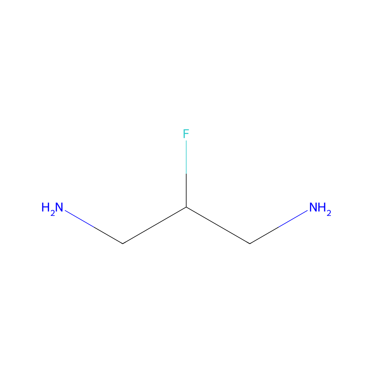 2-Fluoropropane-1,3-diamine molecular structure, CAS 159029-28-4