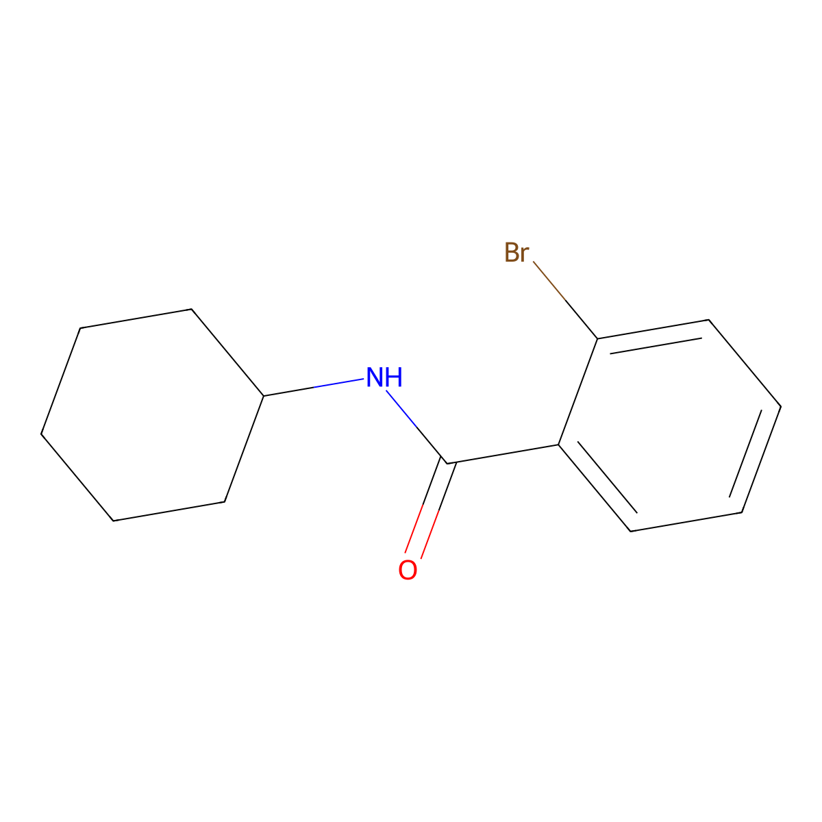 2-bromo-N-cyclohexylbenzamide molecular structure, CAS 159029-70-6