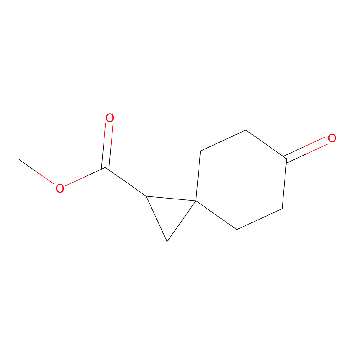 Methyl 6-oxospiro(2.5)octane-1-carboxylate molecular structure, CAS 1590372-46-5