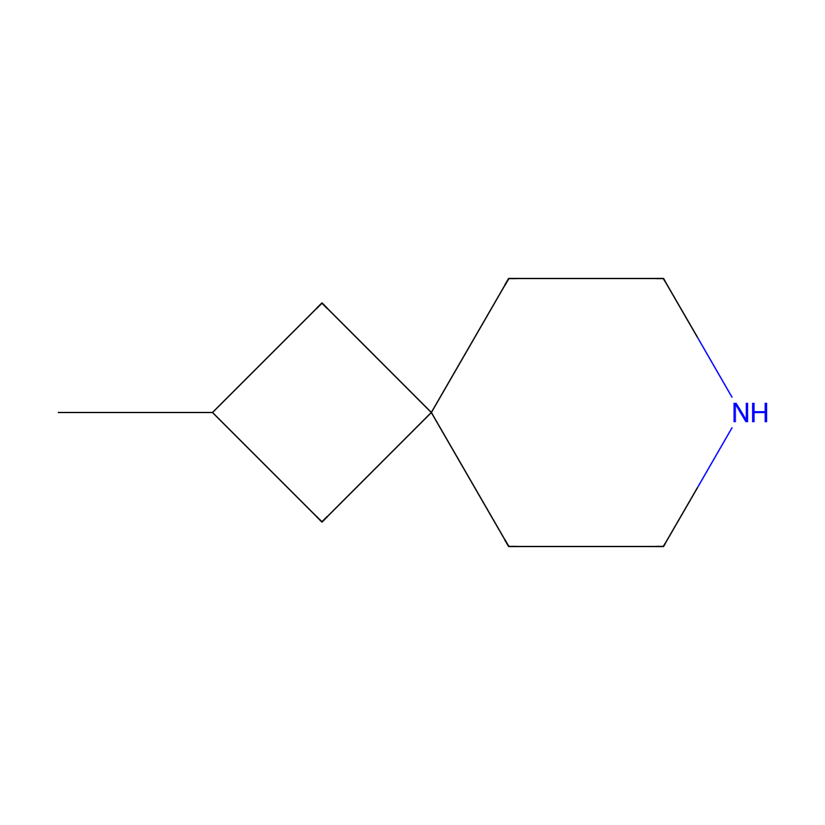 2-Methyl-7-azaspiro[3.5]nonane molecular structure, CAS 1590372-70-5
