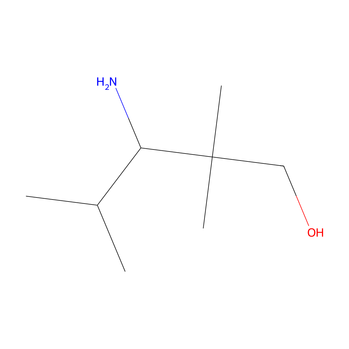 3-Amino-2,2,4-trimethylpentan-1-ol molecular structure, CAS 15904-29-7
