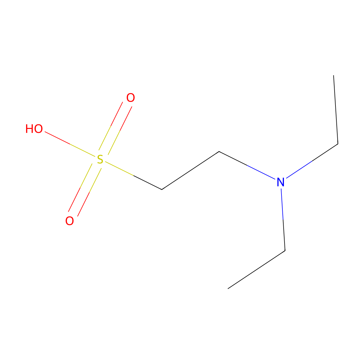 Ethanesulfonic acid, 2-(diethylamino)- molecular structure, CAS 15904-54-8